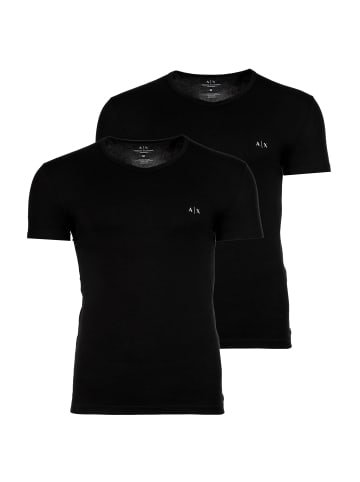 Armani Exchange T-Shirt 2er Pack in Schwarz