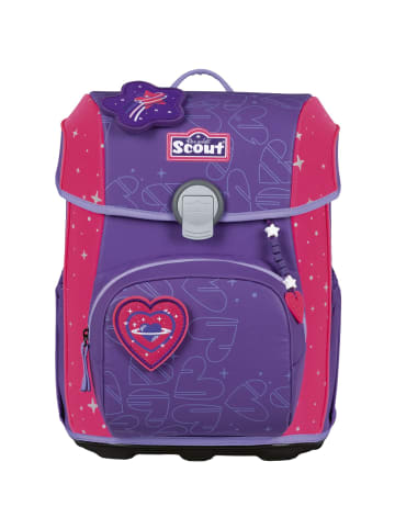 Scout Neo Superflash Extreme Schulranzen-Set 4-tlg. Heartbeat in lila