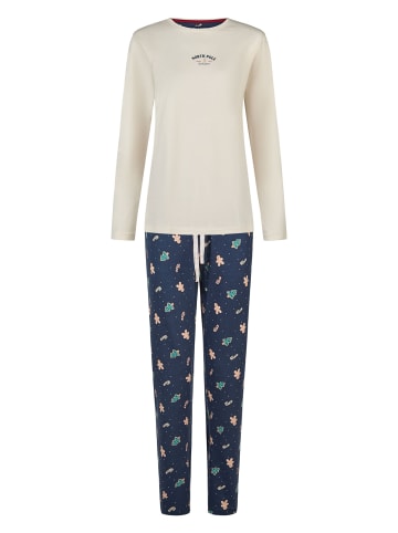 Happy Shorts Pyjama Christmas in offwhite/ navy