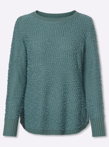 Sieh an! Langarm-Pullover in jade