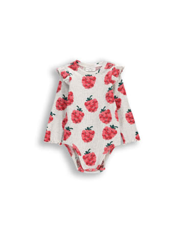 Coccodrillo Geripptes Langarm-Body in grau