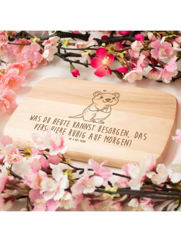 Mr. & Mrs. Panda Schneidebrett Quokka Happy mit Spruch in Transparent