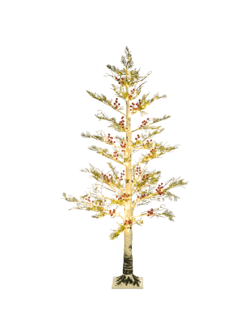 Beliani LED Deko VASSLEN in Weiß/Rot/Grün - (W) 96 x (H) 160 x (L) 96 cm