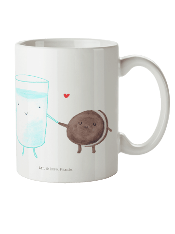 Mr. & Mrs. Panda Kindertasse Milch Keks ohne Spruch in Weiß