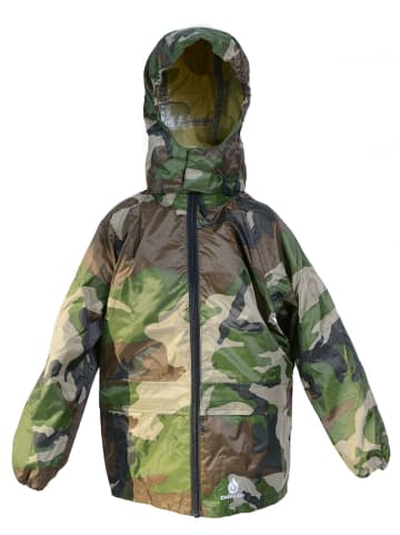 DRY KIDS Regenjacke in Camouflage-Grün