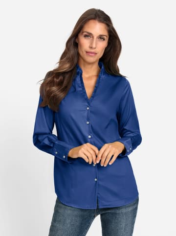 Heine Rüschenbluse in royalblau