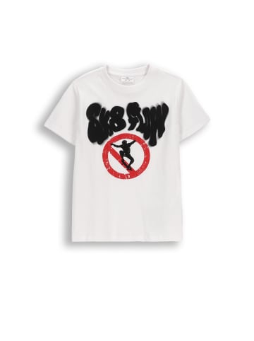 Coccodrillo Baumwoll-T-Shirt mit kurzen Ärmeln in weiß