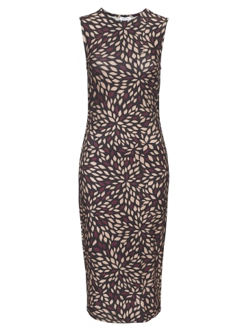 LASCANA Midikleid in schwarz braun beige