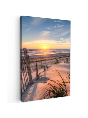 MuchoWow Leinwand bilder Sonnenuntergang Strand (BxH)