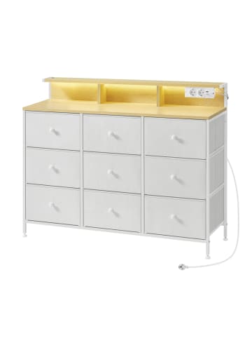 SONGMICS Kommode Bellah in Weiß - (B)114.1 x (H)84.1 x (T)33.6 cm