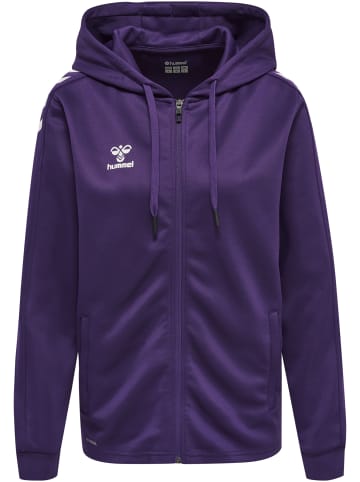 Hummel Hoodie Hmlcore Xk Poly Zip Hood Sweat Woman in ACAI/WHITE