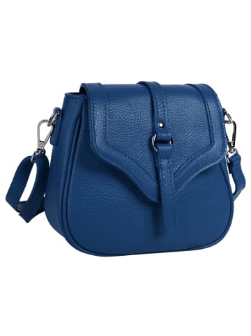 Cluty Umhängetasche echt Leder in blau