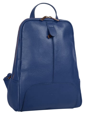 Samantha Look Rucksack echt Leder in blau