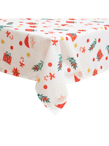 Atmosphera Créateur d'intérieur Fleckabweisende Tischdecke mit Weihnachtsmotiv in Weiß, (B) 140 x (L) 360 cm