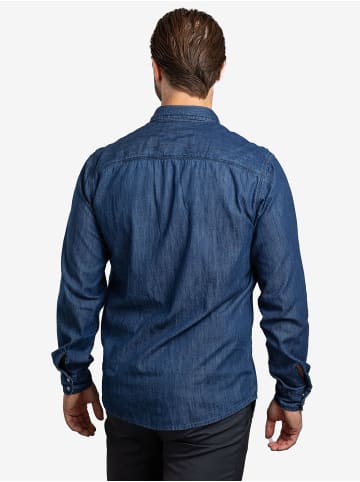 Checker Hemd Dynasty Denim in Dark Blue, Light Blue
