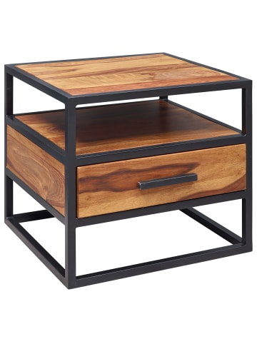 FineBuy Nachttisch "FB51418" in Braun /