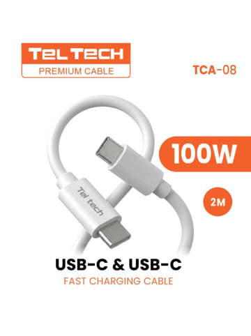 Wisam Teltech Pd Kabel E-Marker USB-C - USB-C 5A 100W 2m weiß TCA-08