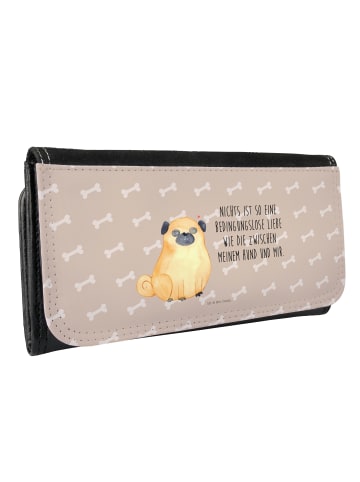 Mr. & Mrs. Panda Portemonnaie für Damen Mops mit Spruch in Hundeglück