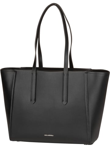 Karl Lagerfeld Shopper K/Ikonik 2.0 Leather Tote Pin in Black