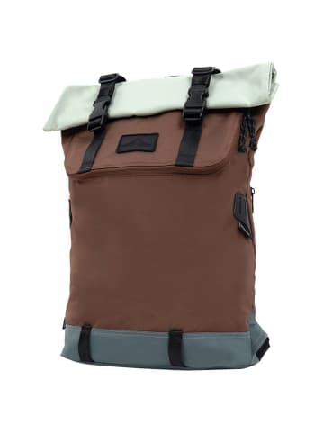Doughnut Christopher Go Wild 18 - Rolltop Rucksack 45 cm (black x brown) in grey x brown