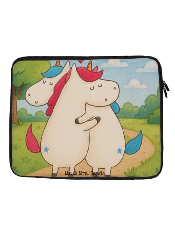 Mr. & Mrs. Panda Laptoptasche Einhorn Mitteilung Design ohne Spruch in Weiß