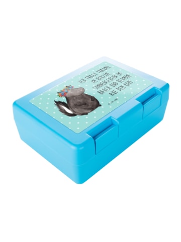 Mr. & Mrs. Panda Bentobox Stinktier  mit Spruch in Türkis Pastell