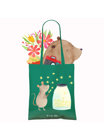 Mr. & Mrs. Panda canvas tasche Maus Sterne ohne Spruch in Mint