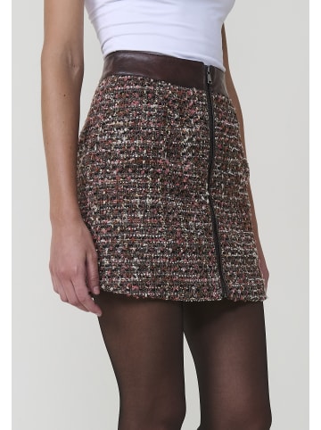 KOROSHI Tweed-Minirock in braun