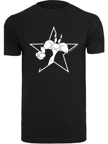 F4NT4STIC T-Shirt Looney Tunes Sylvester Cartoon Stern in schwarz