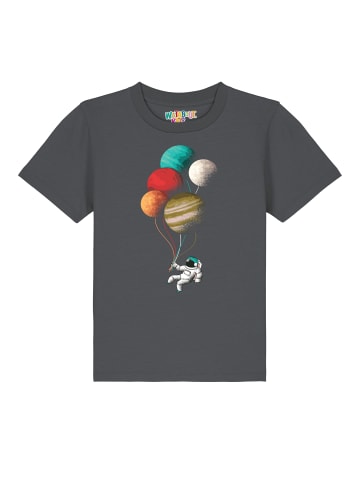wat? Apparel T-Shirt Balloon Spaceman in Grau