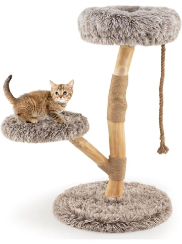 COSTWAY 90 cm Kratzbaum Holz in Braun