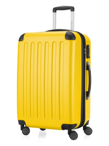 Hauptstadtkoffer Spree - Mittelgroßer Koffer Hartschale Trolley 65 cm, TSA, 74 L in Gelb