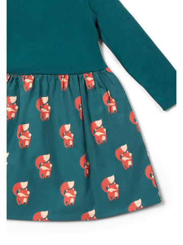 Little Green Radicals Langärmeliges Bio-Twirlerkleid in Blau