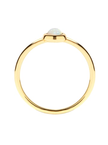 Glanzstücke München Ring aus Sterling Silber mit Opal (synth.) in gelbgold