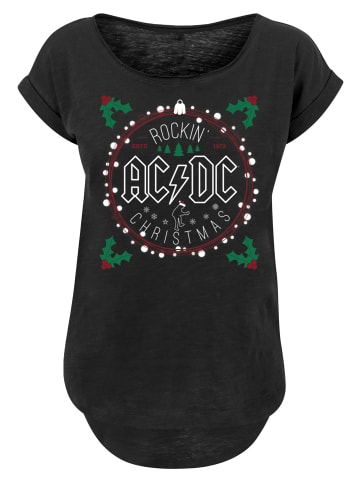 F4NT4STIC Long Cut T-Shirt ACDC Christmas Weihnachten in schwarz