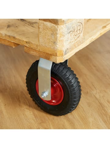 relaxdays Bockrolle in Schwarz/ Silber - 2.50-4