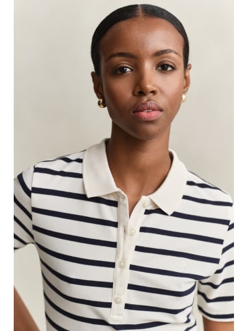 Gant Poloshirt in ecru marine - 0001