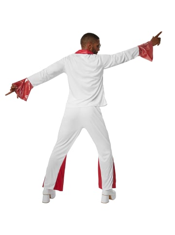 tectake Zweiteiliges und zweifarbiges Kostüm im Disco-Outfit, rot/weiß