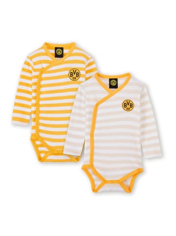 BVB BVB Babybody mit Logo 2er Set in gelb, weiß