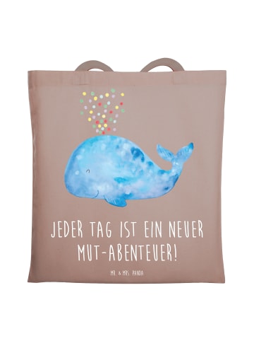 Mr. & Mrs. Panda Einkaufstasche Angst überwinden Abenteuer mit S... in Braun Pastell