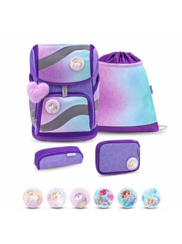 Belmil 5tlg-Set: Schulranzen Set Smarty Wonder 2 in Lila H37xL26xT18 cm