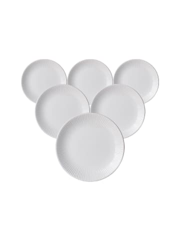 Ritzenhoff & Breker 6er Set Dessertteller Banda ø 21 cm in Weiß