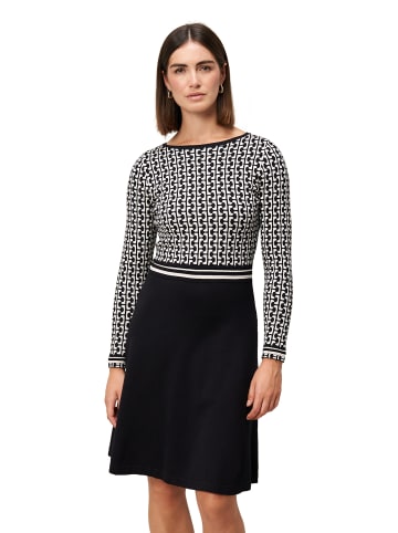 Zero  Strickkleid grafisches Muster in BlackCream