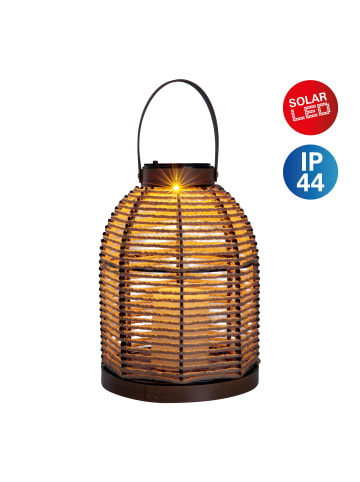 näve LED Solarleuchte "KORBINIAN" in natur - (L)21 cm x (B)21 cm x (H)29 cm