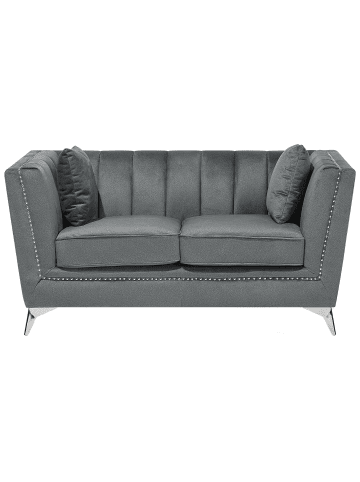 Beliani 3-tlg 2-Sitzer Sofa GAULA in Grau/Silber