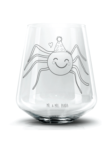Mr. & Mrs. Panda Whiskyglas Spinne Agathe Party ohne Spruch in Transparent