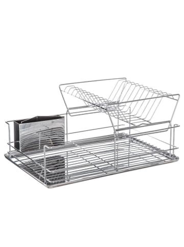 5five Simply Smart Zweistufiger Geschirrtrockner in Silbern, (B) 47 x (H) 24 x (L) 32 cm