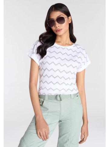Kangaroos Kurzarmshirt in white- anthracit