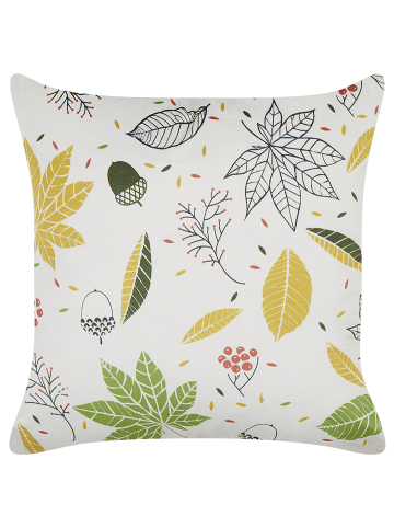 Beliani Dekokissen MULLEIN in Bunt/Schwarz/Grün - (W) 45 x (H) 10 x (L) 45 cm