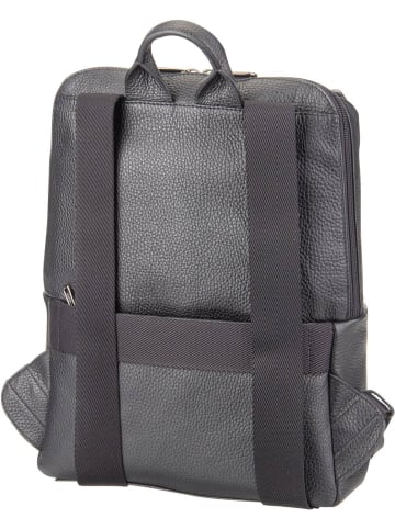 Mandarina Duck Rucksack Mellow Leather Squared Backpack FZT38 in Nero